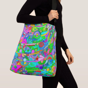 Hand And Digitally Painted Pattern Art 18 Crossbody Bag