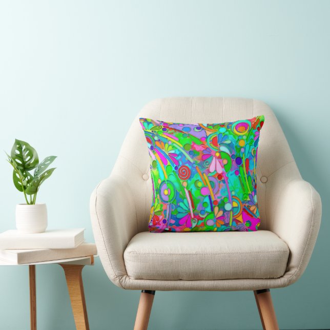 Hand And Digitally Painted Pattern Art 18 Cushion (Chair)