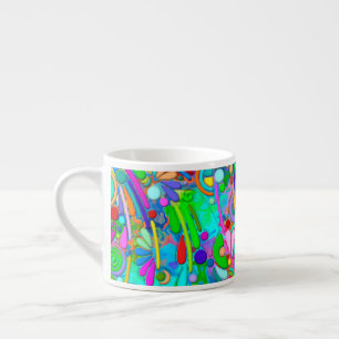 Hand And Digitally Painted Pattern Art 18 Espresso Cup