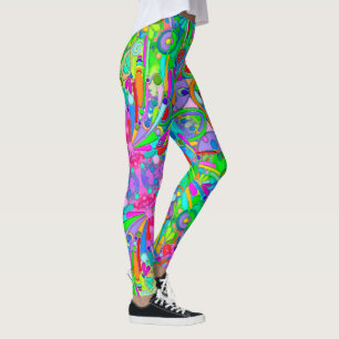Hand And Digitally Painted Pattern Art 18 Leggings