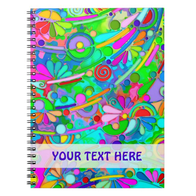 Hand And Digitally Painted Pattern Art 18 Notebook (Front)