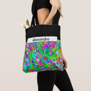 Hand And Digitally Painted Pattern Art 18 Tote Bag