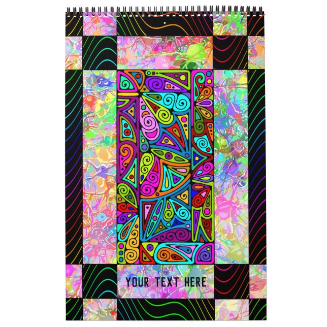 Hand And Digitally Painted Pattern Art 1 - DIY Calendar (Cover)