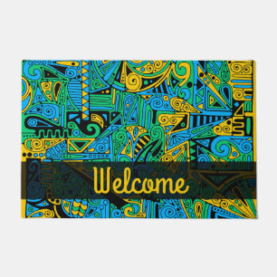 Hand And Digitally Painted Pattern Art 21 Doormat