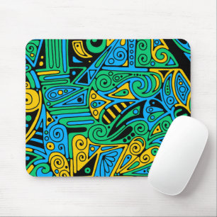 Hand And Digitally Painted Pattern Art 21 Mouse Pad