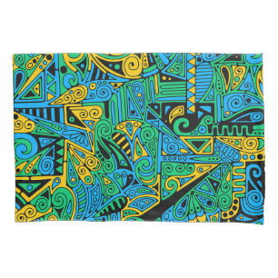 Hand And Digitally Painted Pattern Art 21 Pillowcase