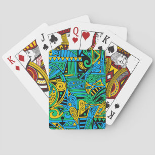 Hand And Digitally Painted Pattern Art 21 Playing Cards