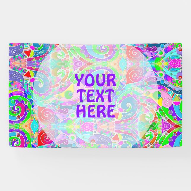 Hand And Digitally Painted Pattern Art 22 Banner (Horizontal)