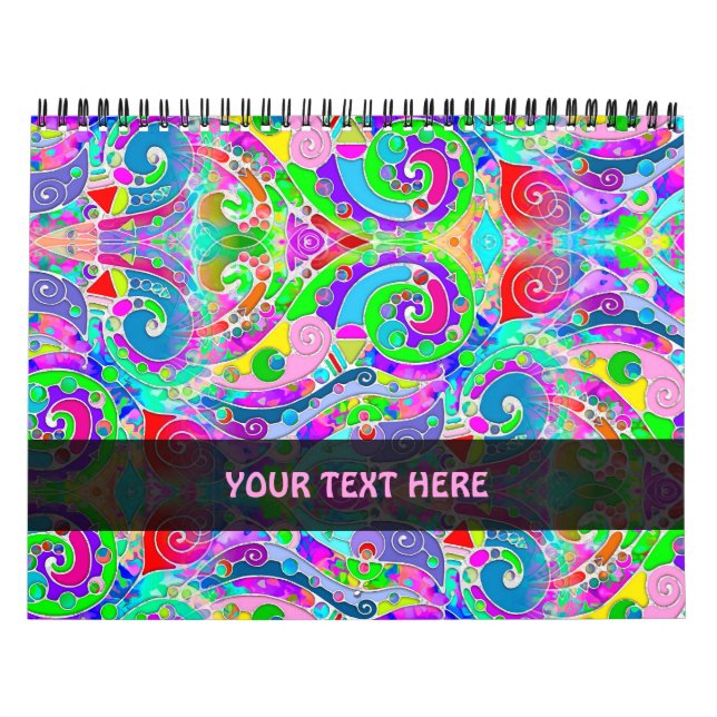 Hand And Digitally Painted Pattern Art 22 Calendar (Cover)