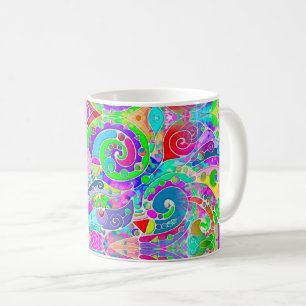 Hand And Digitally Painted Pattern Art 22 Coffee Mug