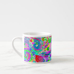 Hand And Digitally Painted Pattern Art 22 Espresso Cup
