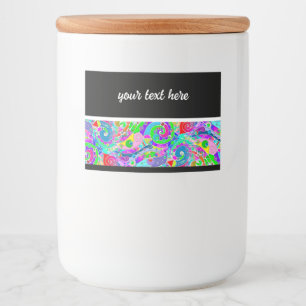 Hand And Digitally Painted Pattern Art 22 Food Label