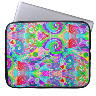 Hand And Digitally Painted Pattern Art 22 Laptop Sleeve