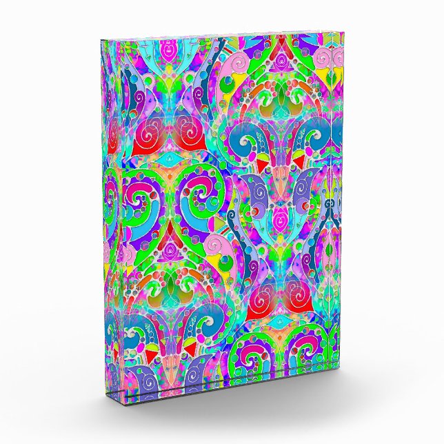 Hand And Digitally Painted Pattern Art 22 Photo Block (Left)