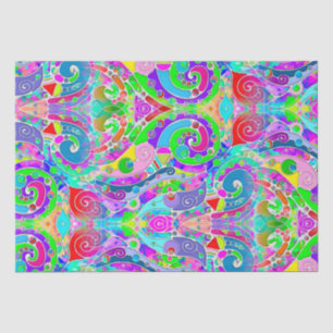 Hand And Digitally Painted Pattern Art 22 Tissue Paper