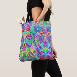 Hand And Digitally Painted Pattern Art 22 Tote Bag