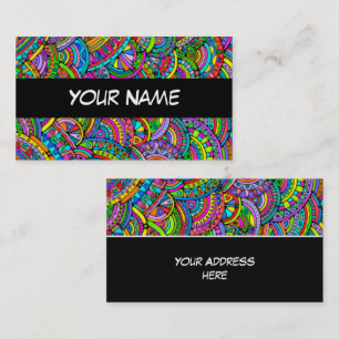 Hand And Digitally Painted Pattern Art 27 Business Card