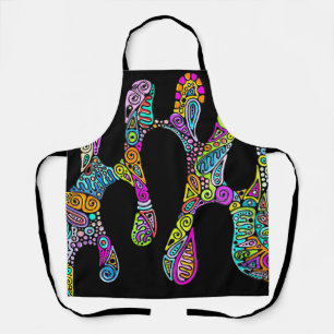 Hand And Digitally Painted Pattern Art 28 Apron