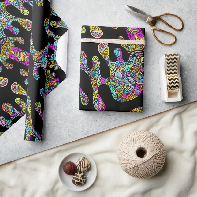 Hand And Digitally Painted Pattern Art 28 Wrapping Paper (Crafts)