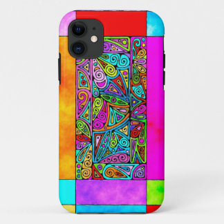 Hand And Digitally Painted Pattern Art 2 iPhone 11 Case