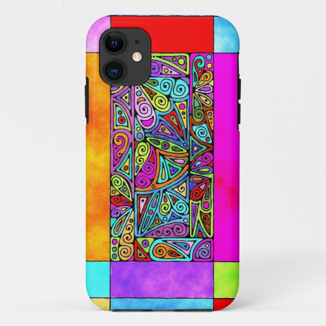 Hand And Digitally Painted Pattern Art 2 Case-Mate iPhone Case (Back)