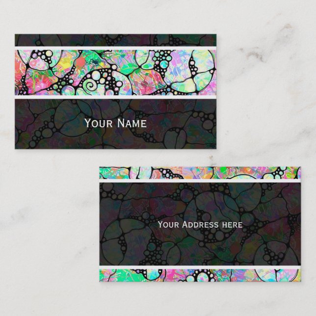 Hand And Digitally Painted Pattern Art 31 Business Card (Front/Back)