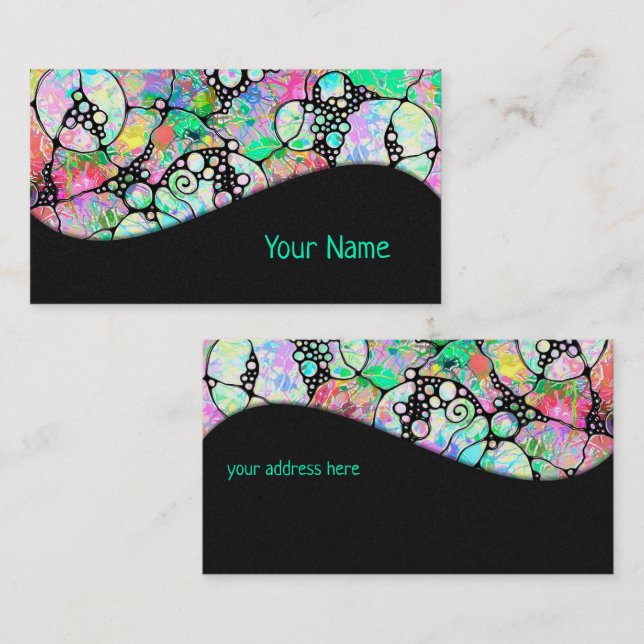 Hand And Digitally Painted Pattern Art 31 Business Card (Front/Back)