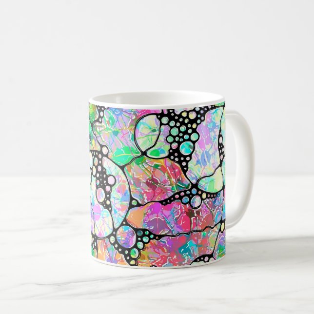Hand And Digitally Painted Pattern Art 31 Coffee Mug (Front Right)