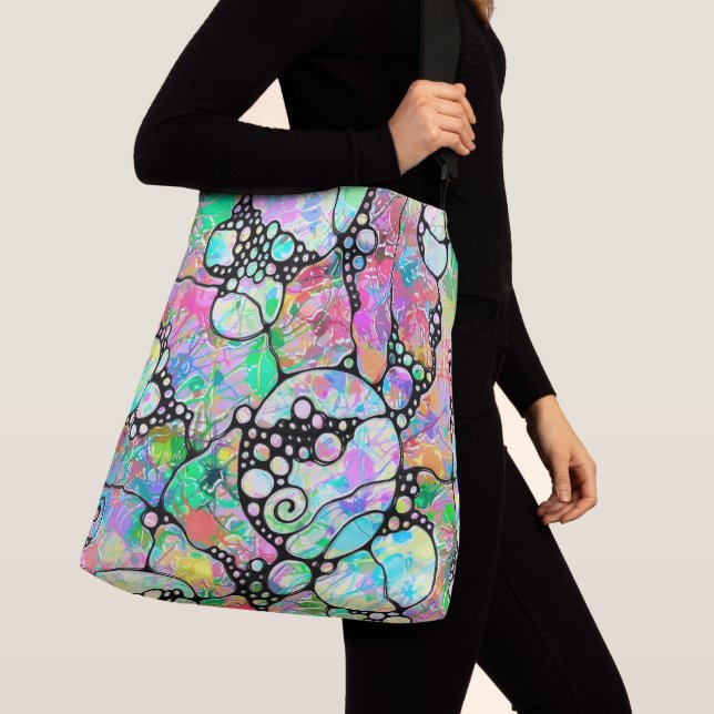 Hand And Digitally Painted Pattern Art 31 Crossbody Bag (Close Up)