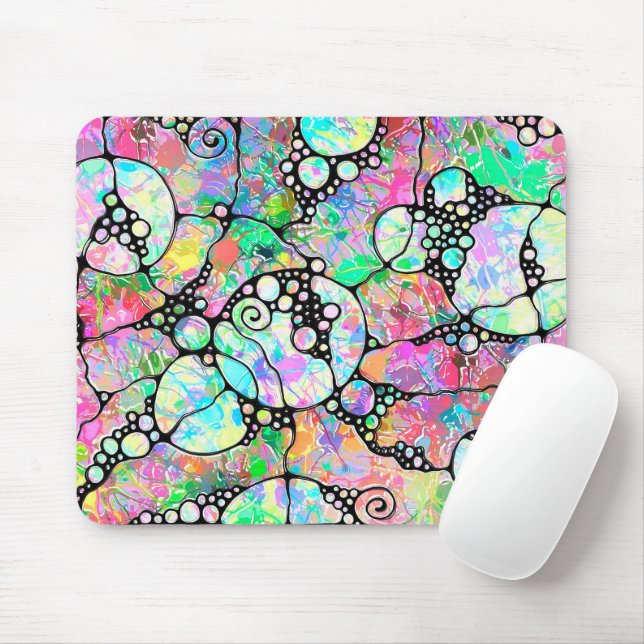 Hand And Digitally Painted Pattern Art 31 Mouse Pad (With Mouse)