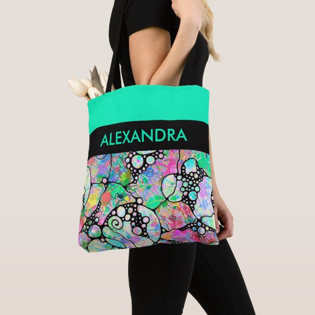 Hand And Digitally Painted Pattern Art 31 Tote Bag (Close Up)