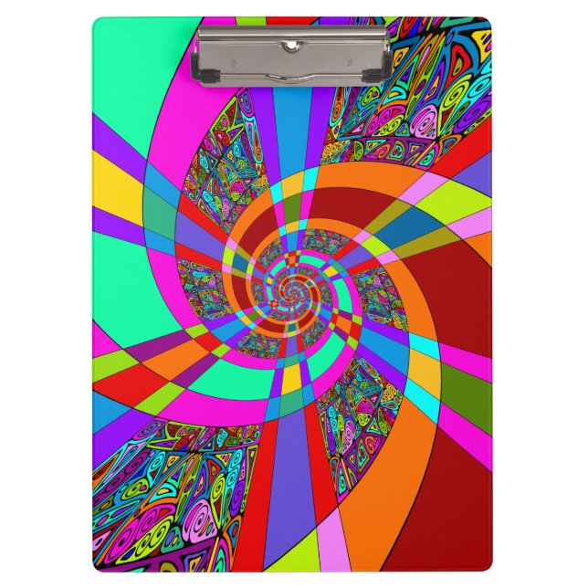 Hand And Digitally Painted Pattern Art 3 Clipboard (Front)
