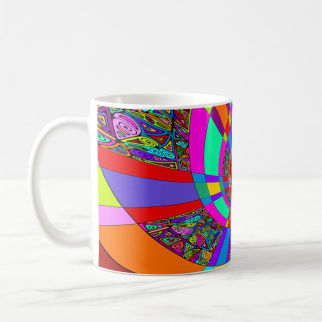 Hand And Digitally Painted Pattern Art 3 Coffee Mug (Left)