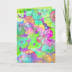 Hand And Digitally Painted Pattern Art 41 Card