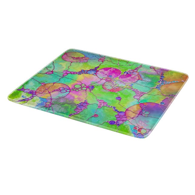 Hand And Digitally Painted Pattern Art 41 Cutting Board (Corner)