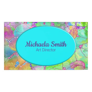 Hand And Digitally Painted Pattern Art 41 Name Tag