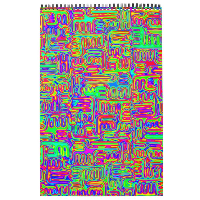 Hand And Digitally Painted Pattern Art 42 Calendar (Cover)
