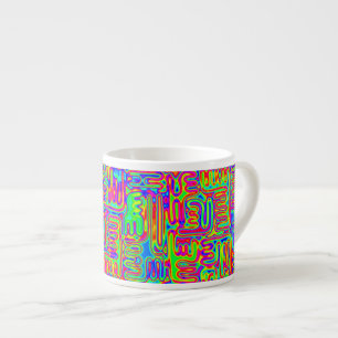 Hand And Digitally Painted Pattern Art 42 Espresso Cup