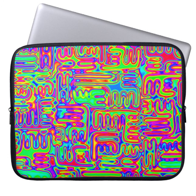 Hand And Digitally Painted Pattern Art 42 Laptop Sleeve (Front)