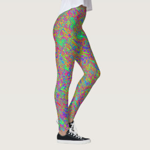 Hand And Digitally Painted Pattern Art 42 Leggings