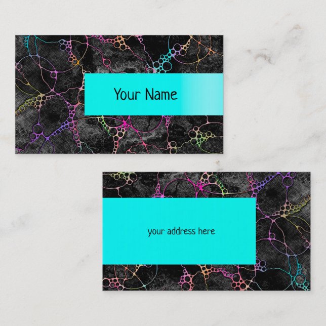 Hand And Digitally Painted Pattern Art 44 Business Card (Front/Back)