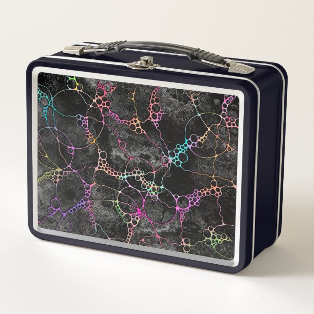 Hand And Digitally Painted Pattern Art 44 Metal Lunch Box (Front)