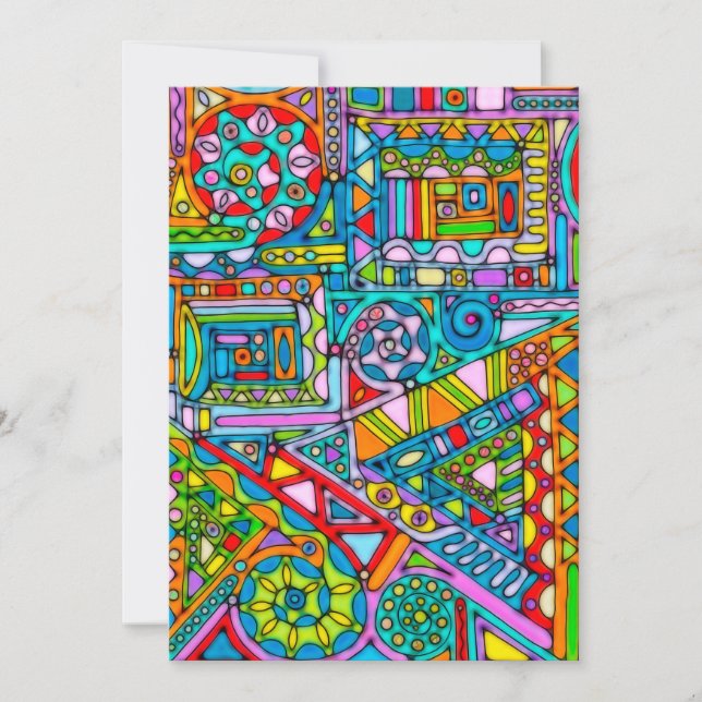 Hand And Digitally Painted Pattern Art 53 (Front)