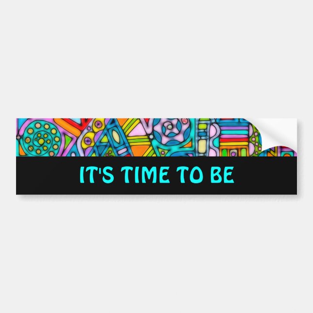 Hand And Digitally Painted Pattern Art 53 Bumper Sticker (Front)