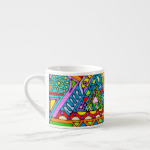 Hand And Digitally Painted Pattern Art 53 Espresso Cup