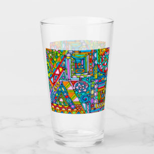 Hand And Digitally Painted Pattern Art 53 Glass