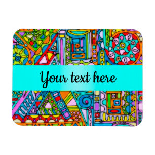 Hand And Digitally Painted Pattern Art 53 Magnet