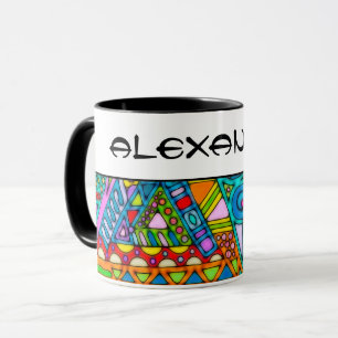 Hand And Digitally Painted Pattern Art 53 Mug