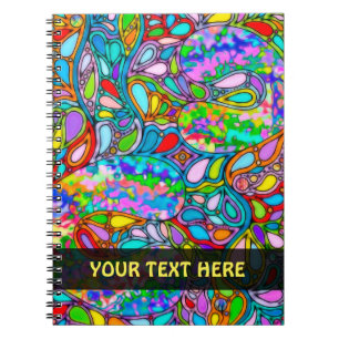 Hand And Digitally Painted Pattern Art 54 Notebook