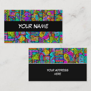 Hand And Digitally Painted Pattern Art 5 Business Card